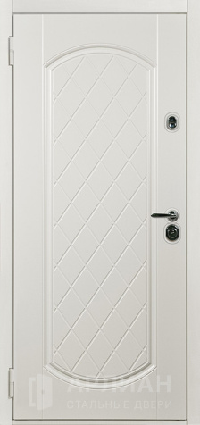 Фото №2 «Входная дверь белого цвета классика МДФ №33»